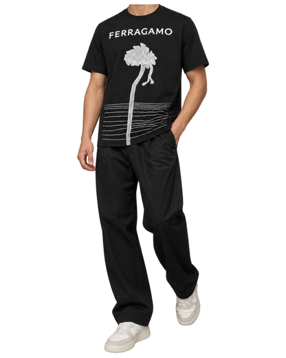 Ferragamo Printed Cotton T-Shirt
