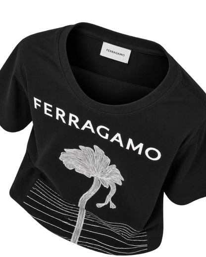 Ferragamo Printed Cotton T-Shirt
