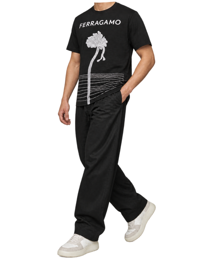 Ferragamo Printed Cotton T-Shirt