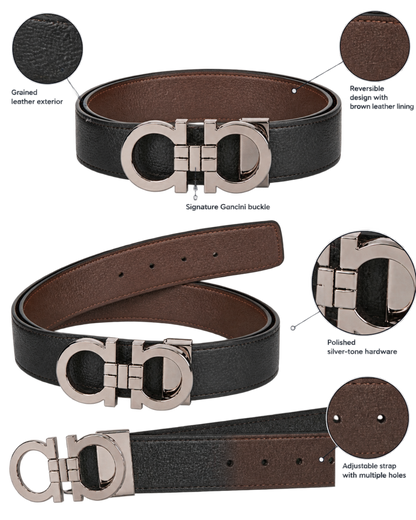 Ferragamo Reversible and Adjustable Gancini Belt