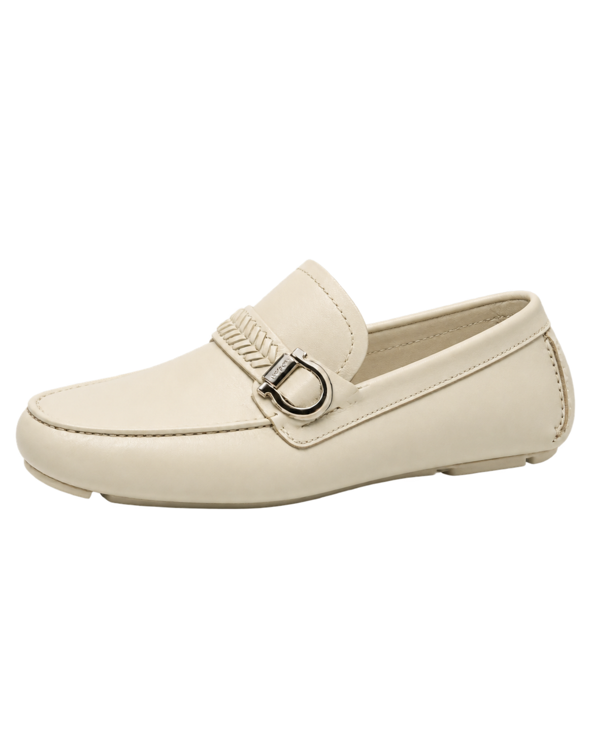 Ferragamo Woven-Strap Gancini-Ornament Loafers