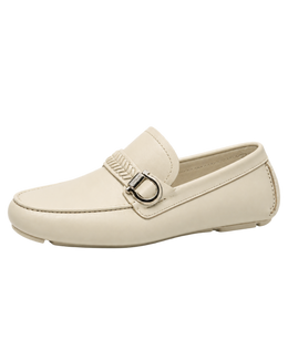 Ferragamo Woven-Strap Gancini-Ornament Loafers