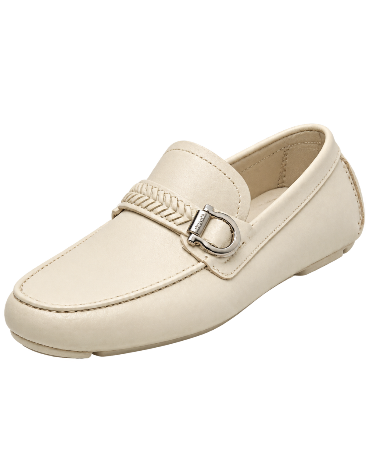 Ferragamo Woven-Strap Gancini-Ornament Loafers