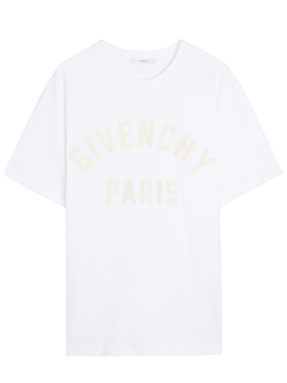 Givenchy Yellow Applique Logo T-Shirt in White