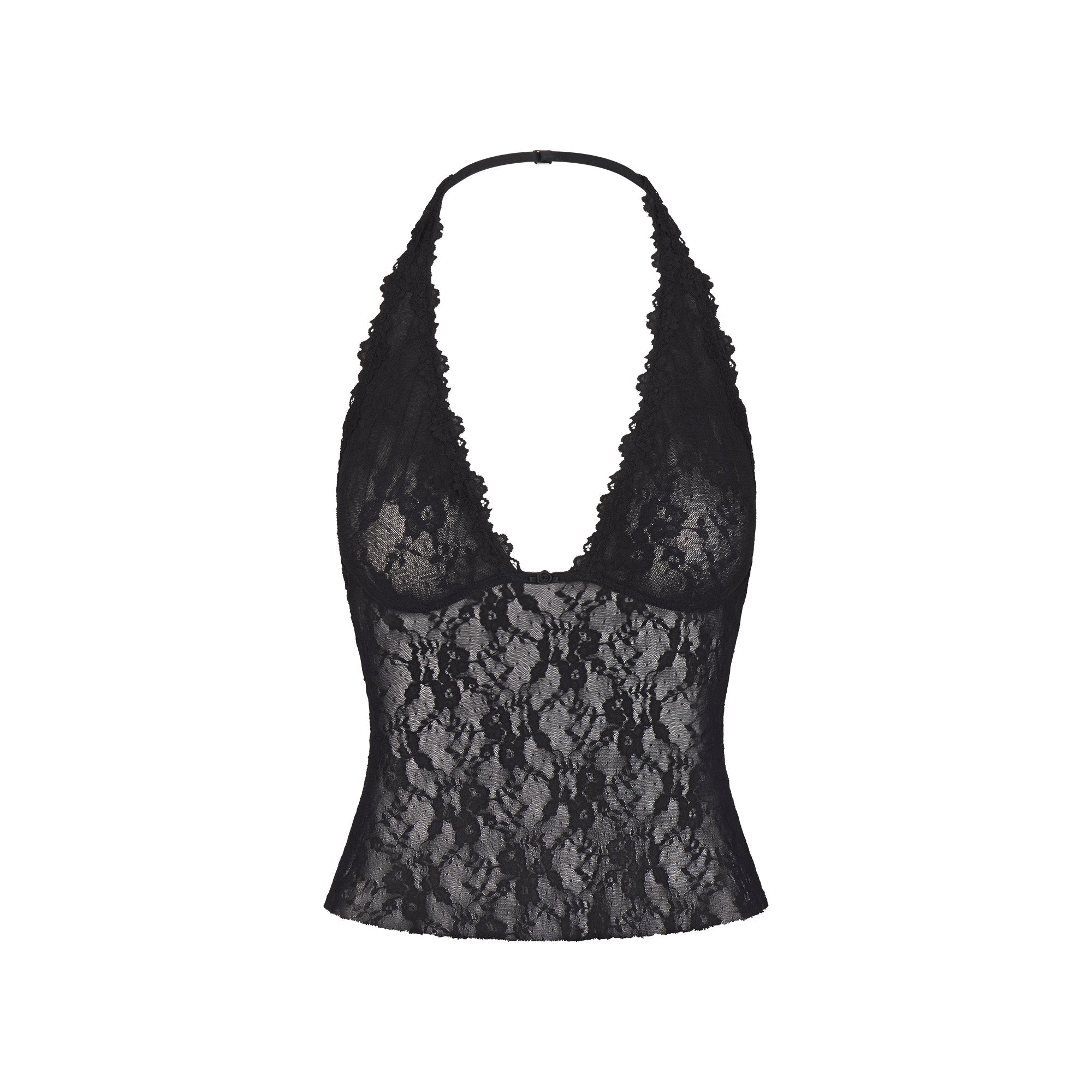 Stretch Lace Halter Top