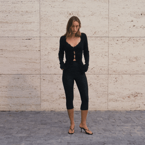 Lace Knit Long Sleeve Cardigan