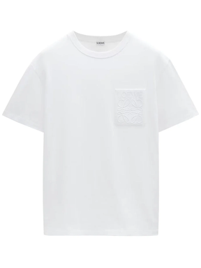 Loewe Tonal Pocket Relaxed Fit White T-Shirt