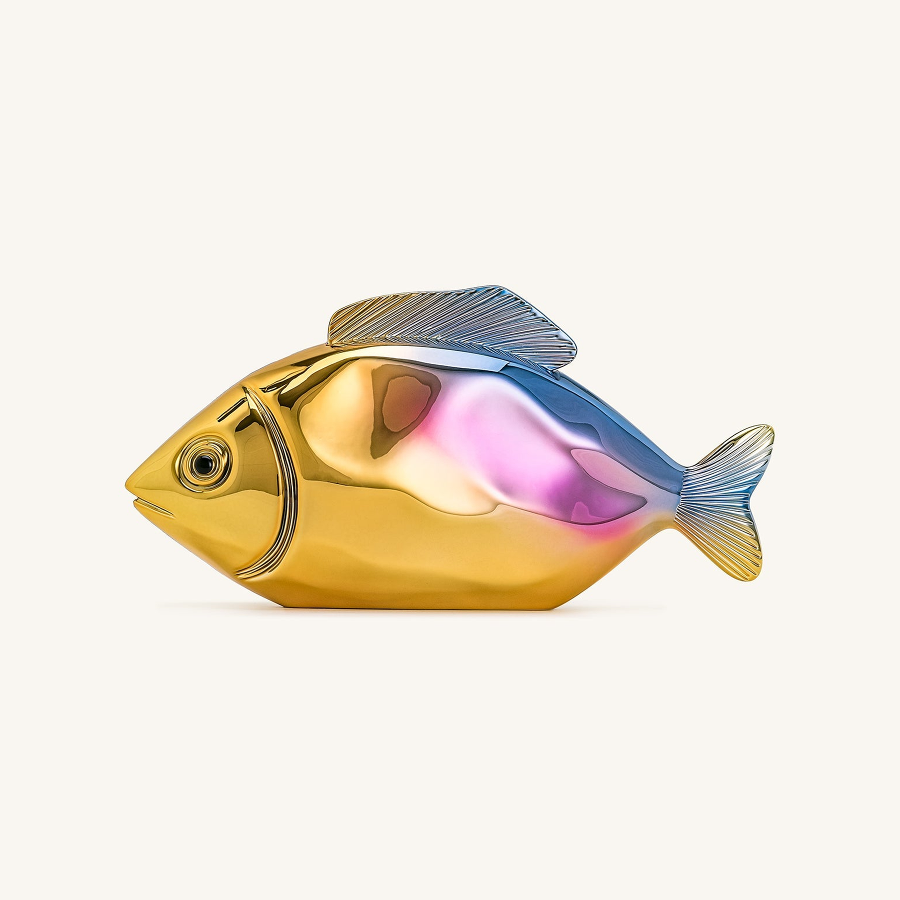 Fish Shaped Clutch - Gold/Blue