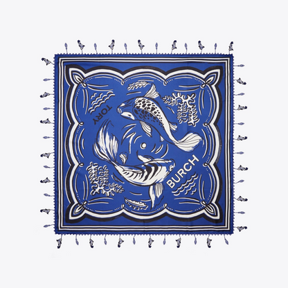 Fish Silk Square Scarf