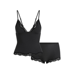 Fits Everybody Lace Triangle Cami and Boy Short Set