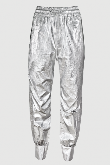 METALLIC TRACK PANTS