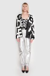 METALLIC TRACK PANTS