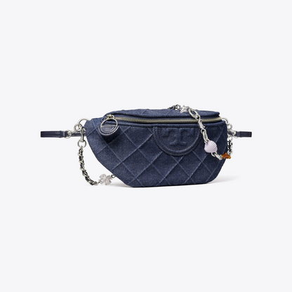 Fleming Denim Charm Belt Bag