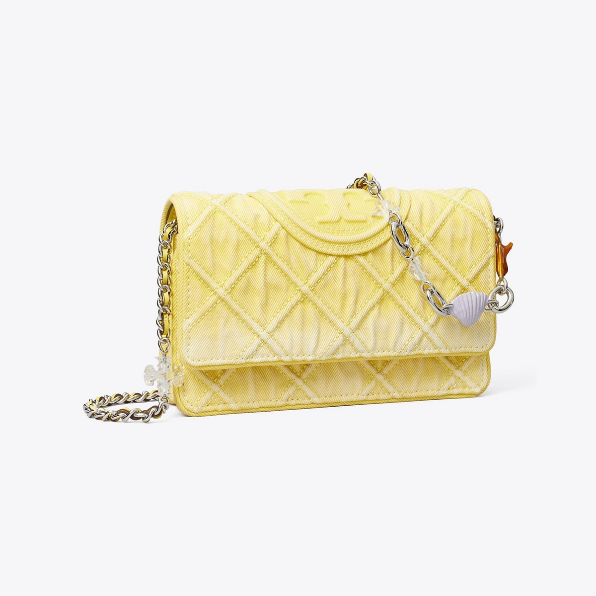 Fleming Denim Charm Chain Crossbody