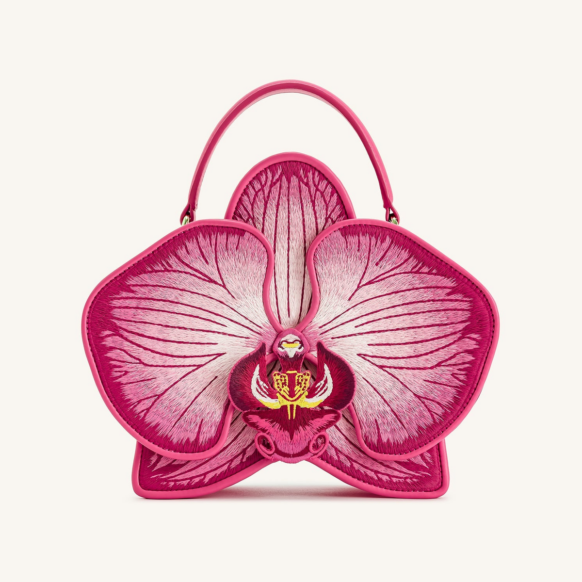 Flora Orchid Shaped Top Handle Bag - Pink