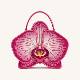 Flora Orchid Shaped Top Handle Bag - Pink