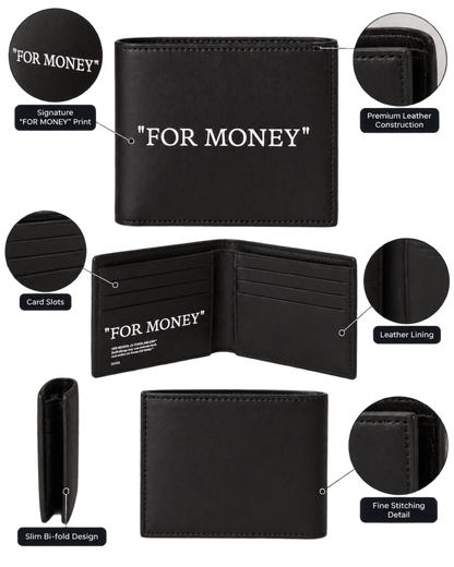 "For Money" bi-fold wallet
