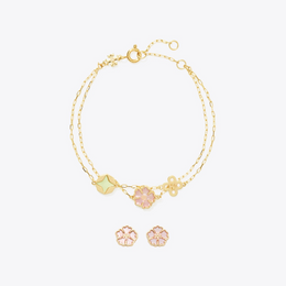 Forget Me Not Bracelet and Earrings Gift Set