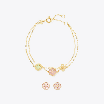 Forget Me Not Bracelet and Earrings Gift Set