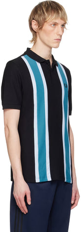 Black & Blue Striped Polo