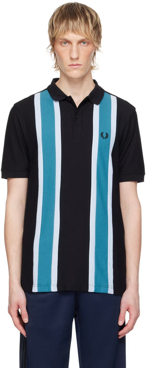 Black & Blue Striped Polo