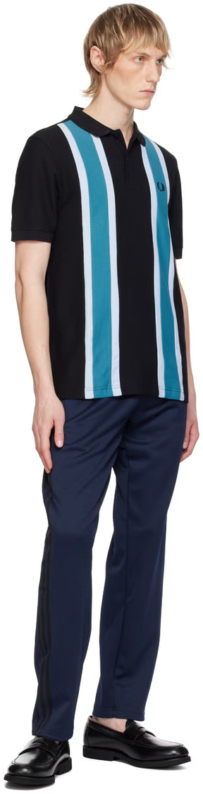 Black & Blue Striped Polo