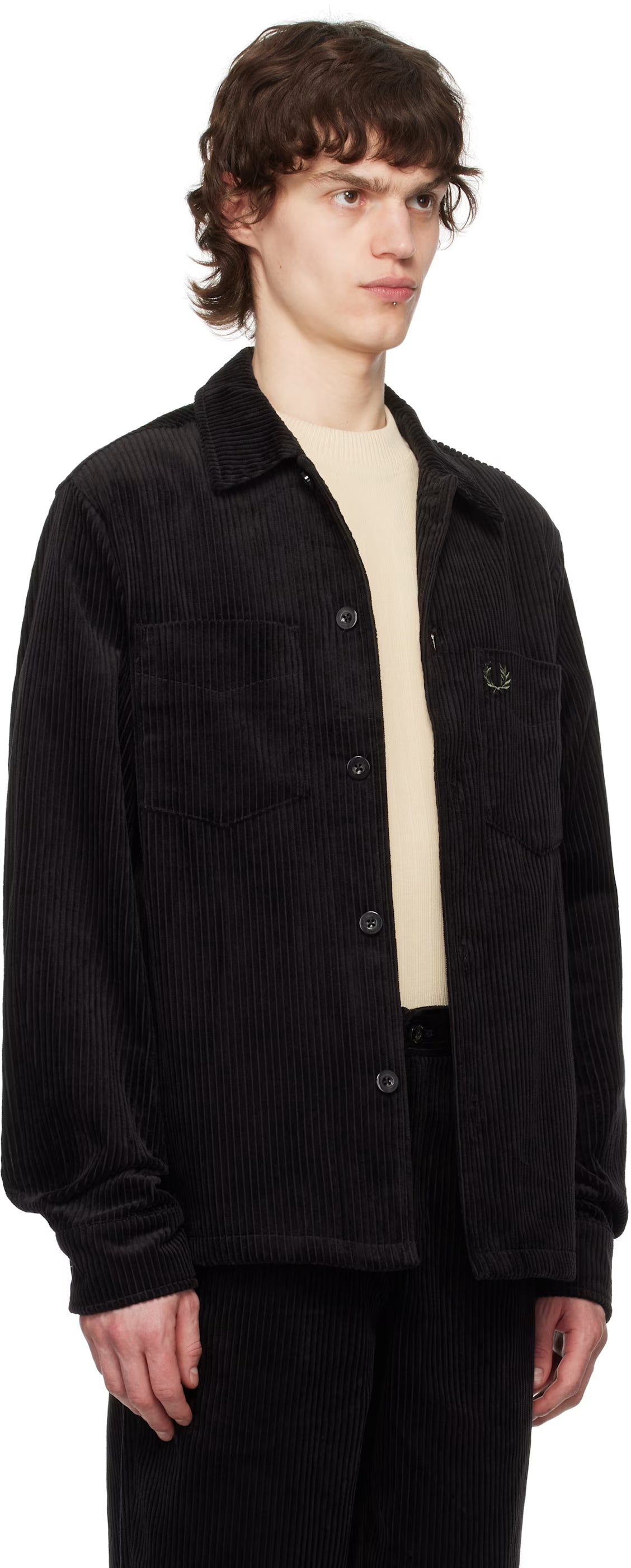 Black Corduroy Overshirt