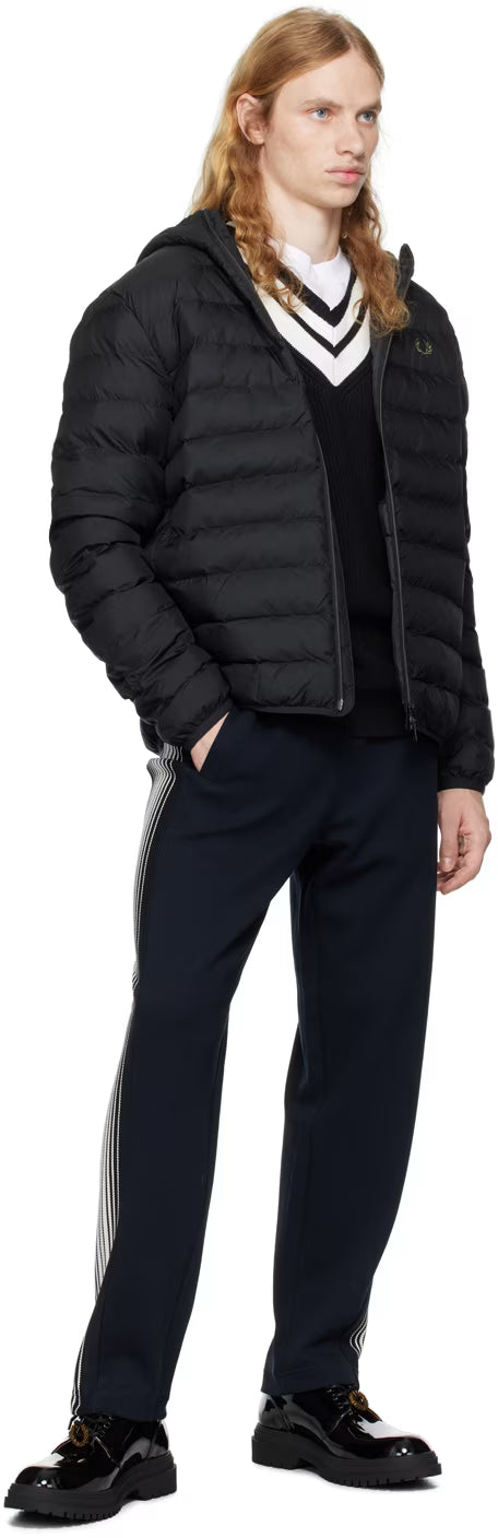 Black Hooded Insulated Jacket
