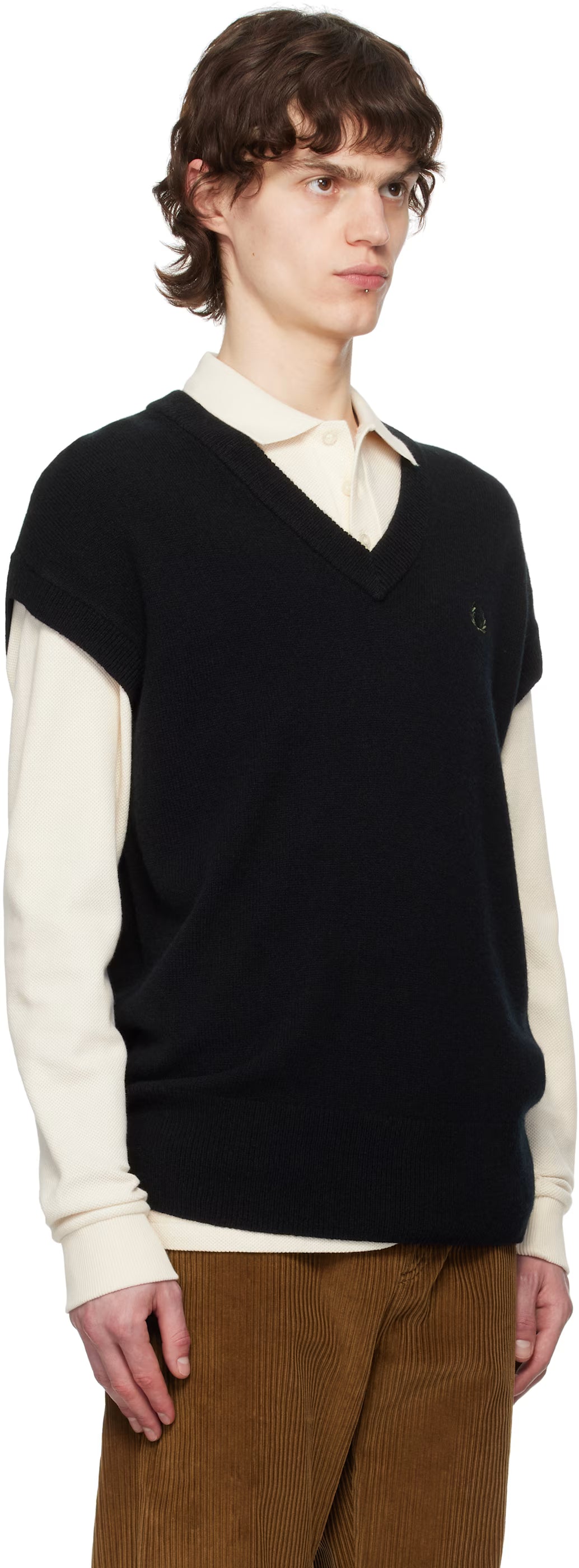 Black Lambswool Vest