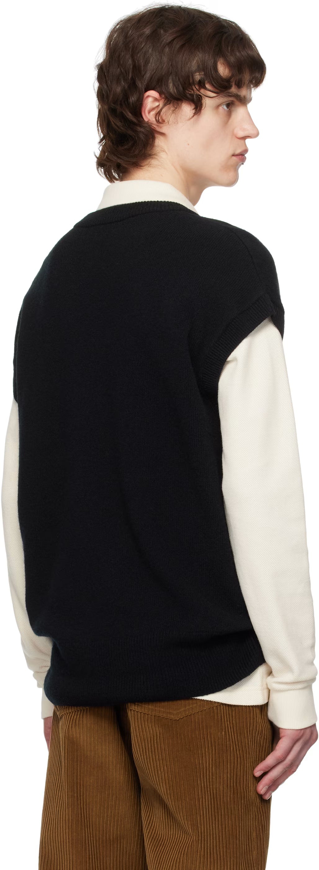 Black Lambswool Vest