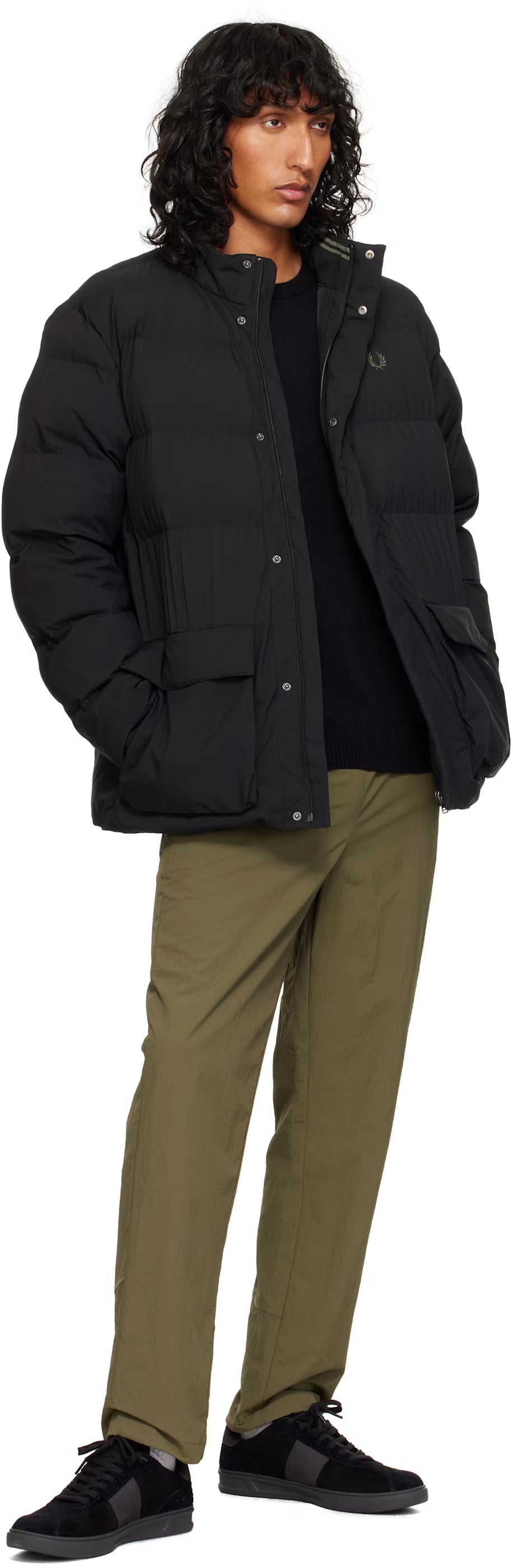 Black Padded Pocket Detail Jacket
