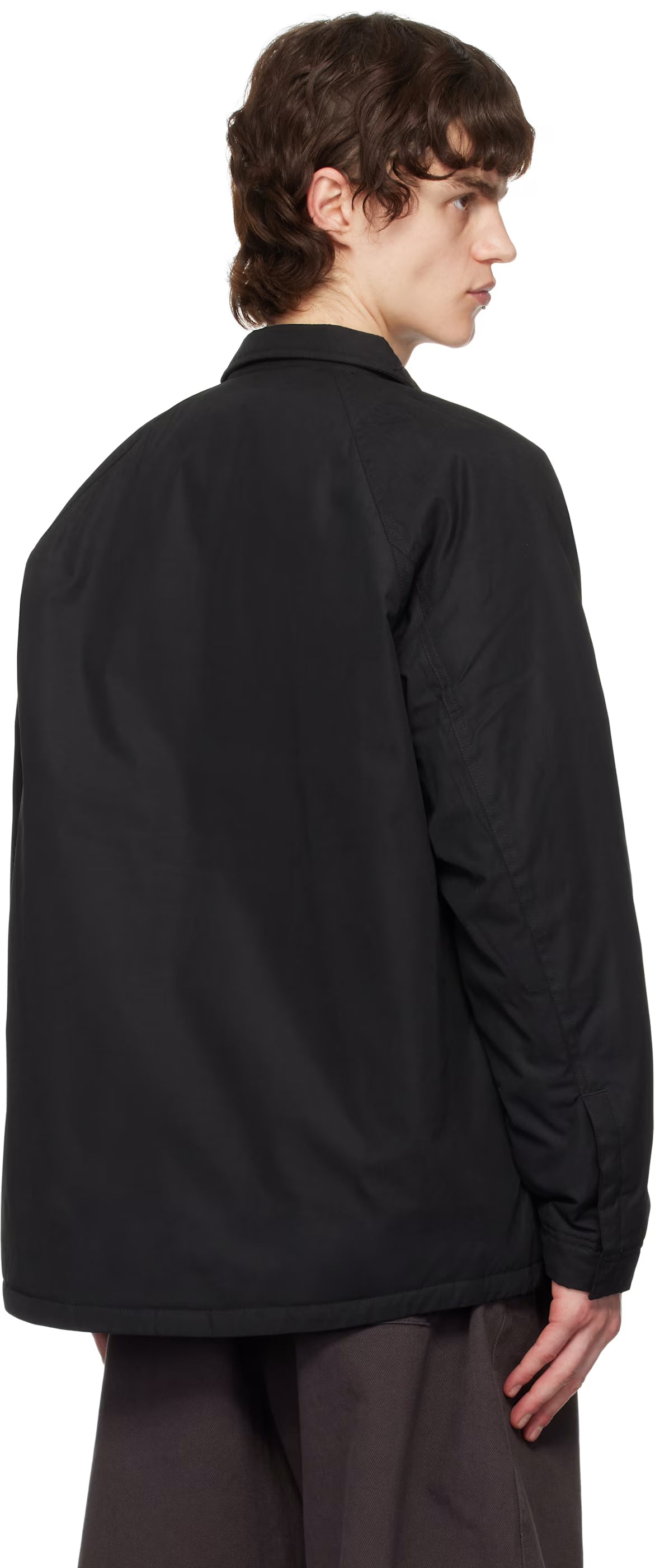 Black Padded Raglan Jacket