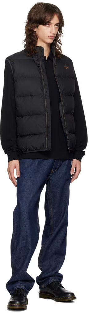 Black Twin Tipped Long Sleeve Tennis Polo