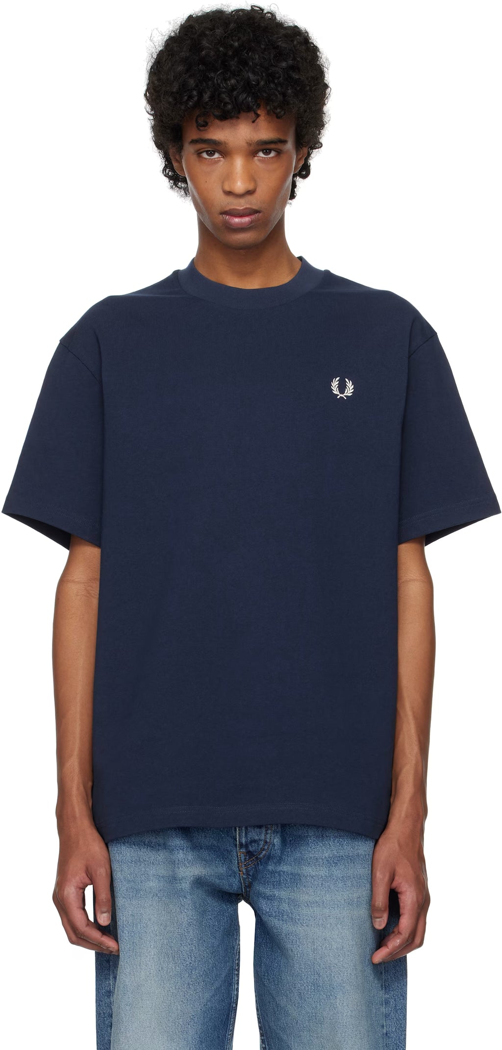 Blue Embroidered T-shirt