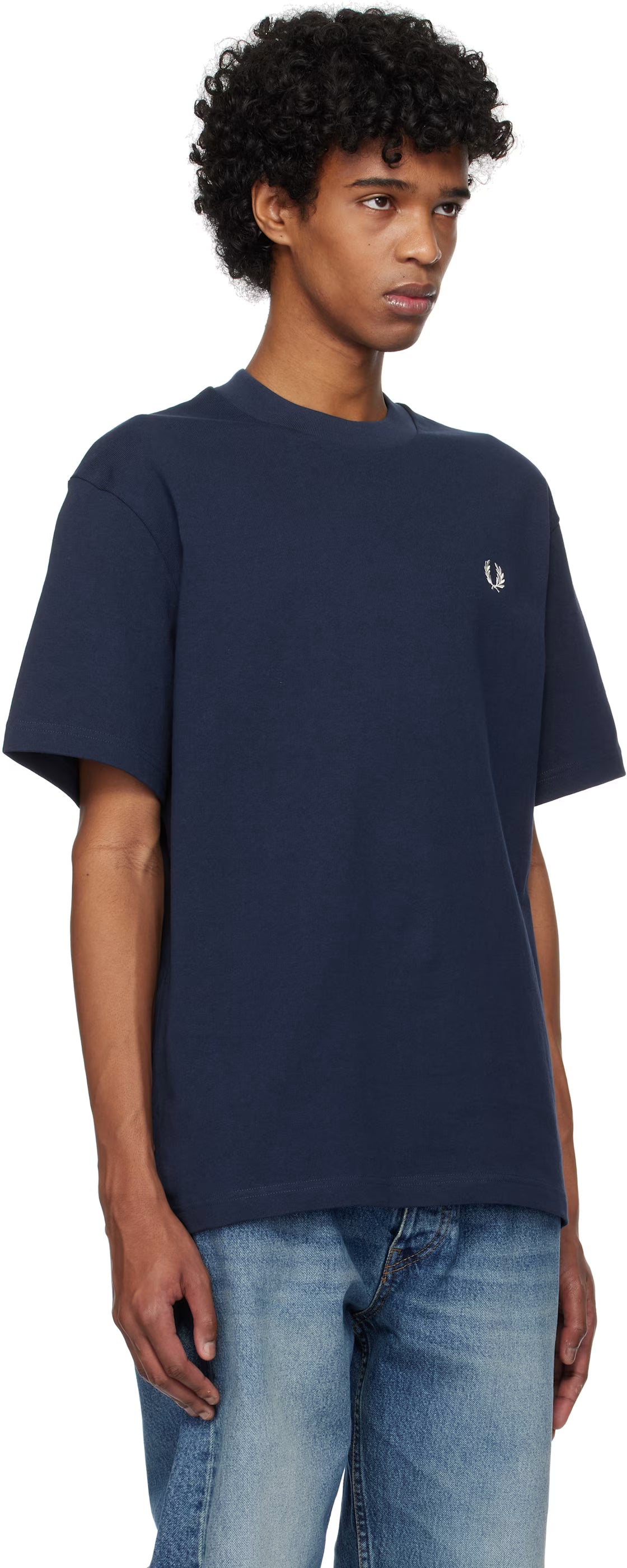Blue Embroidered T-shirt