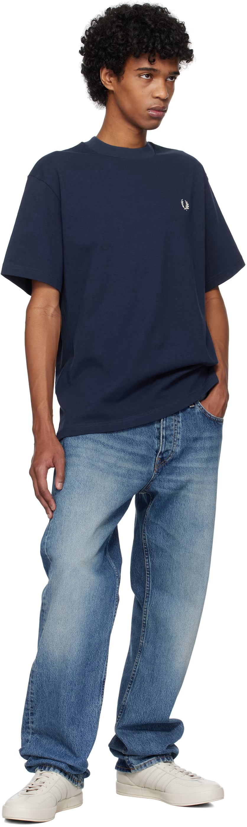 Blue Embroidered T-shirt