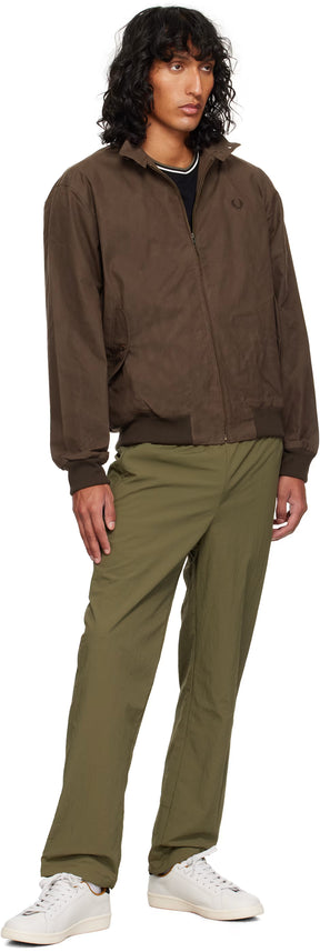 Brown Waxed Harrington Jacket