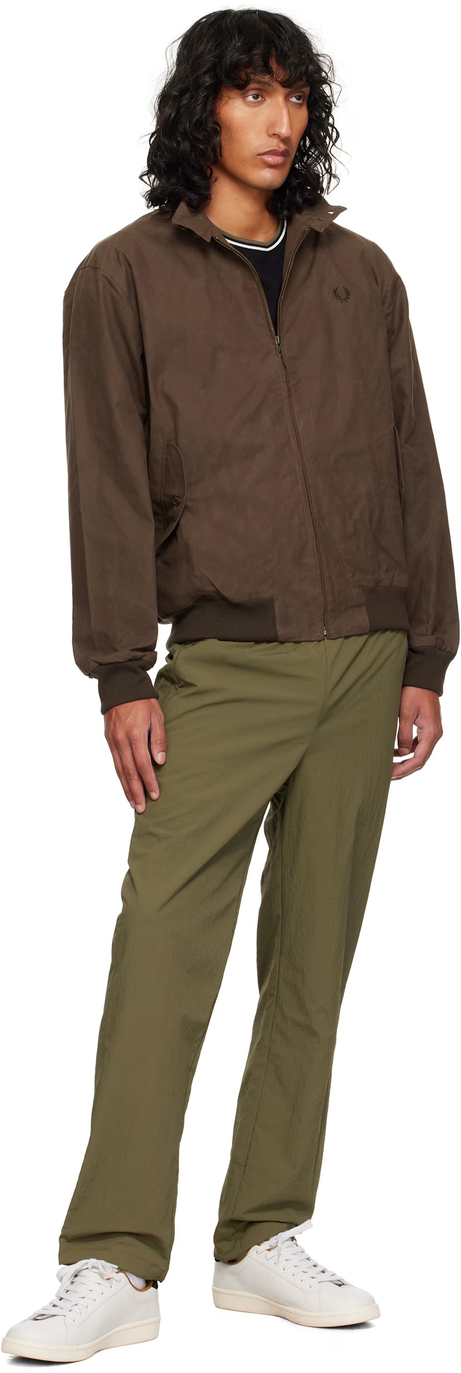 Brown Waxed Harrington Jacket