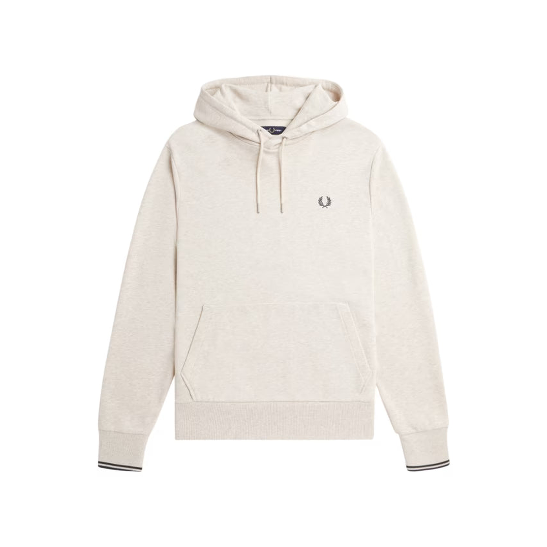 Fred Perry Cream Sweatshirt with Drawstring Hood