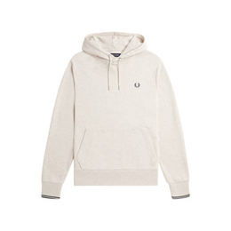 Fred Perry Cream Sweatshirt with Drawstring Hood