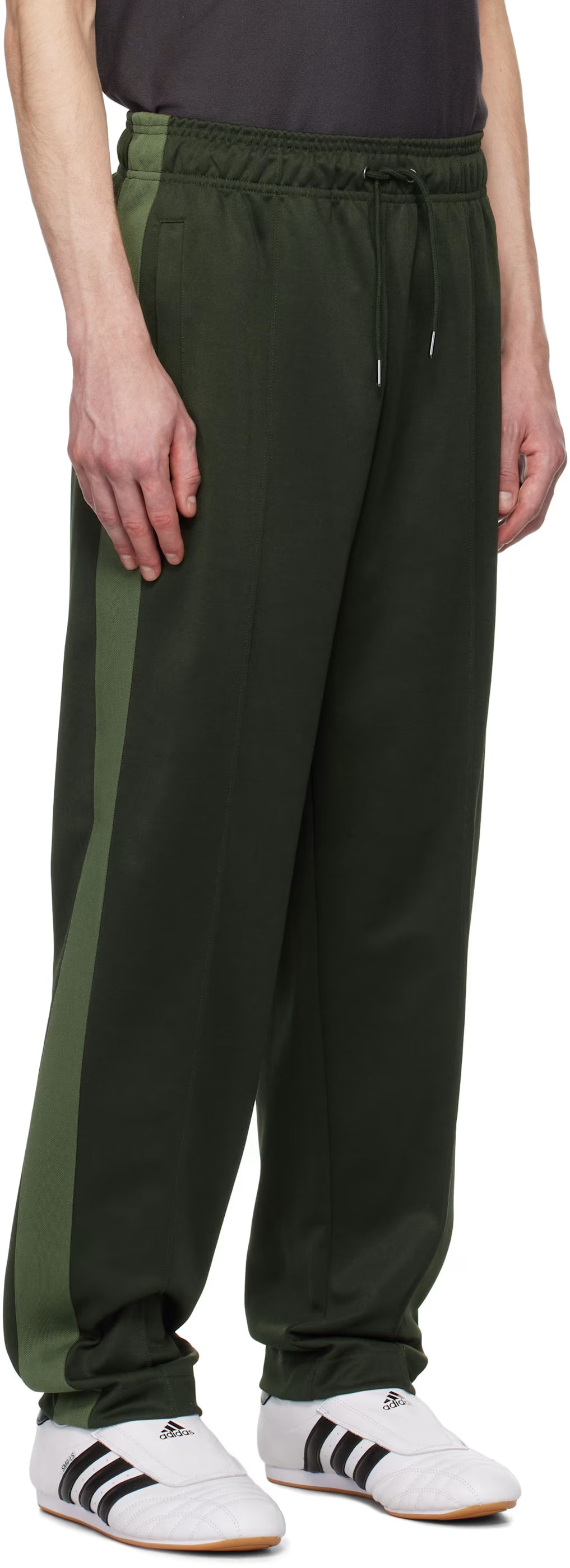 Green Tape Detail Track Pants