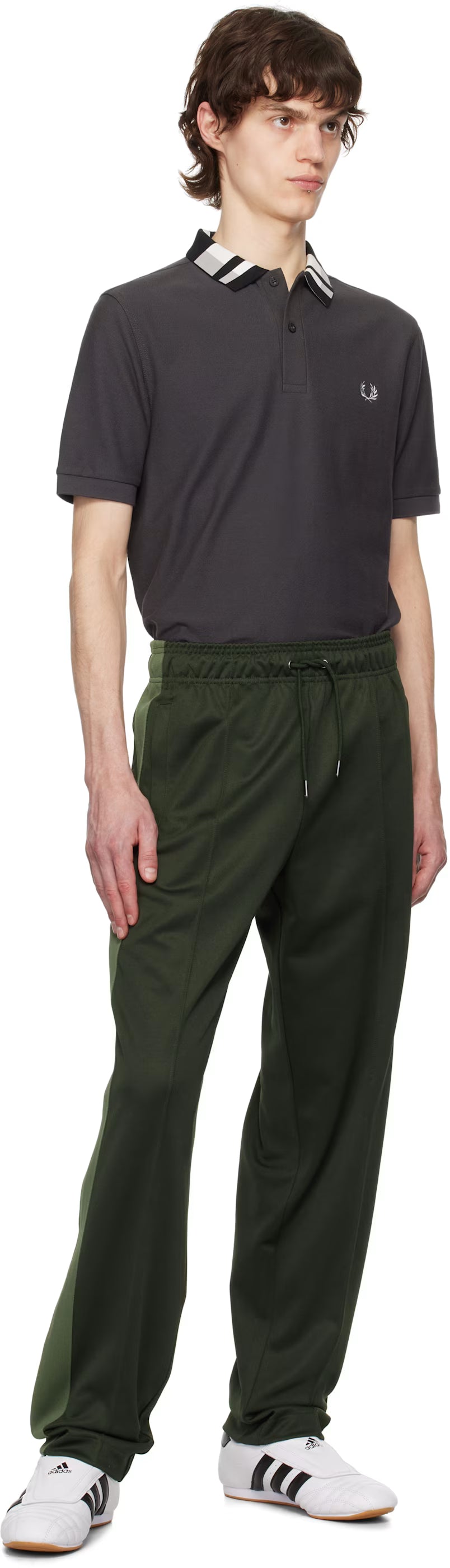 Green Tape Detail Track Pants