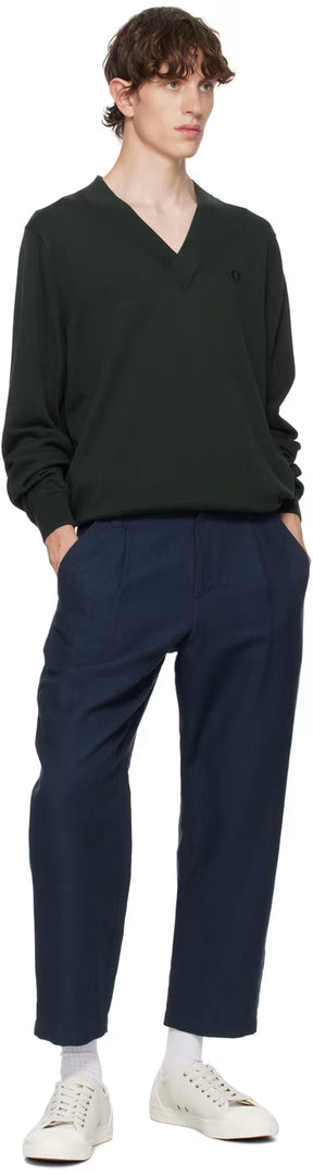 Green V-Neck Sweater