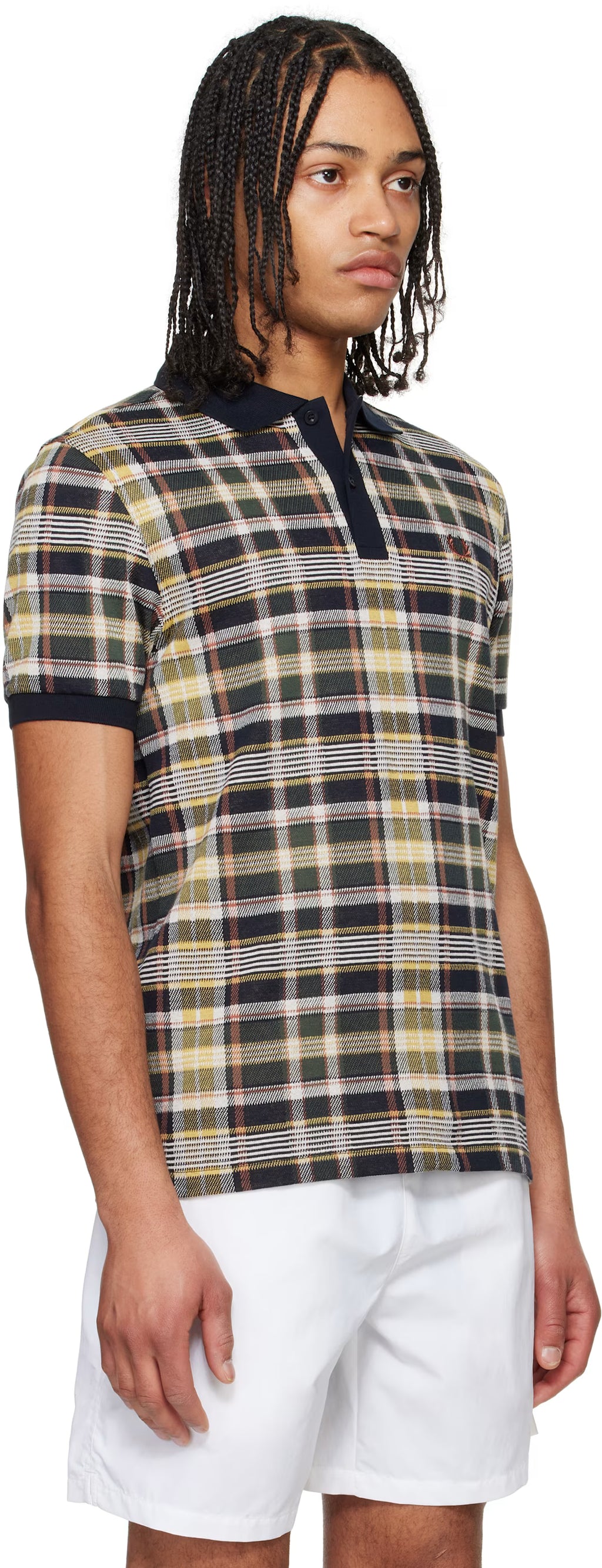Navy Madras Polo