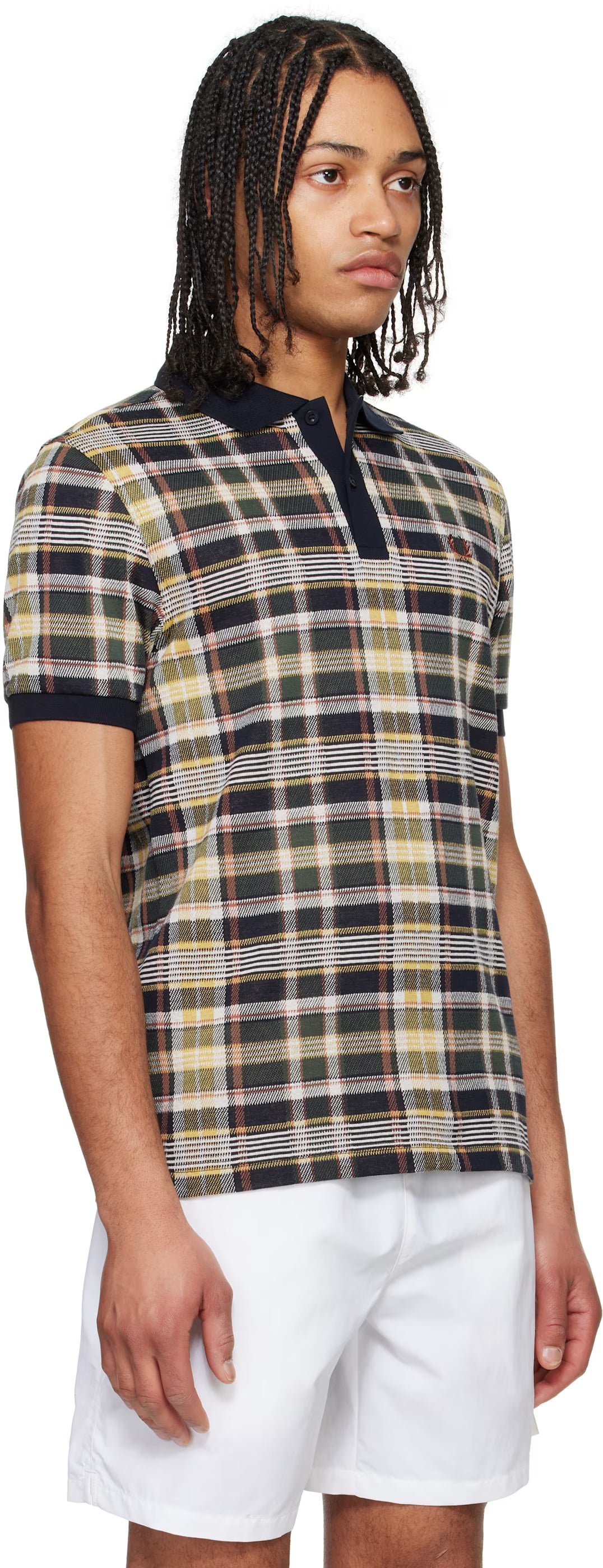 Navy Madras Polo