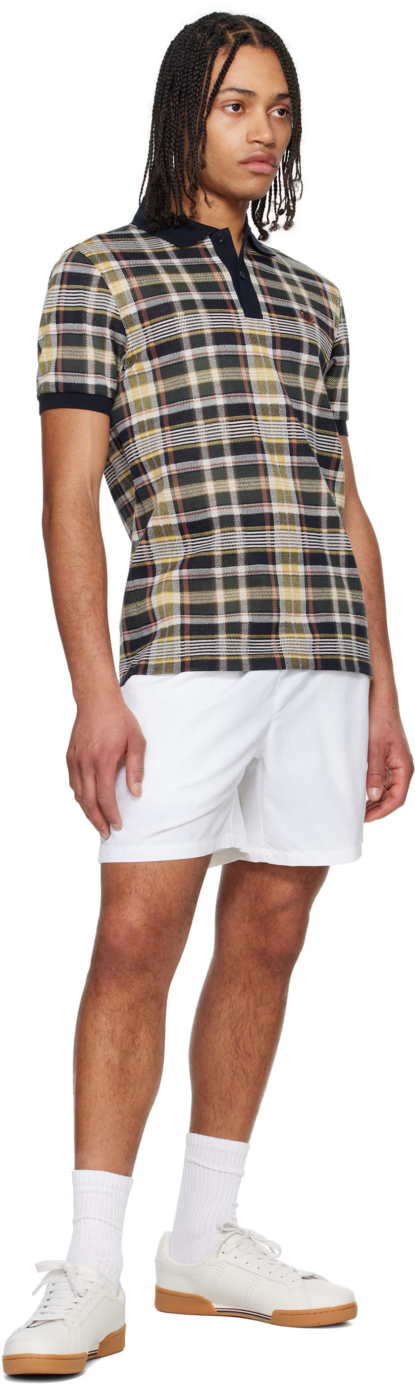 Navy Madras Polo