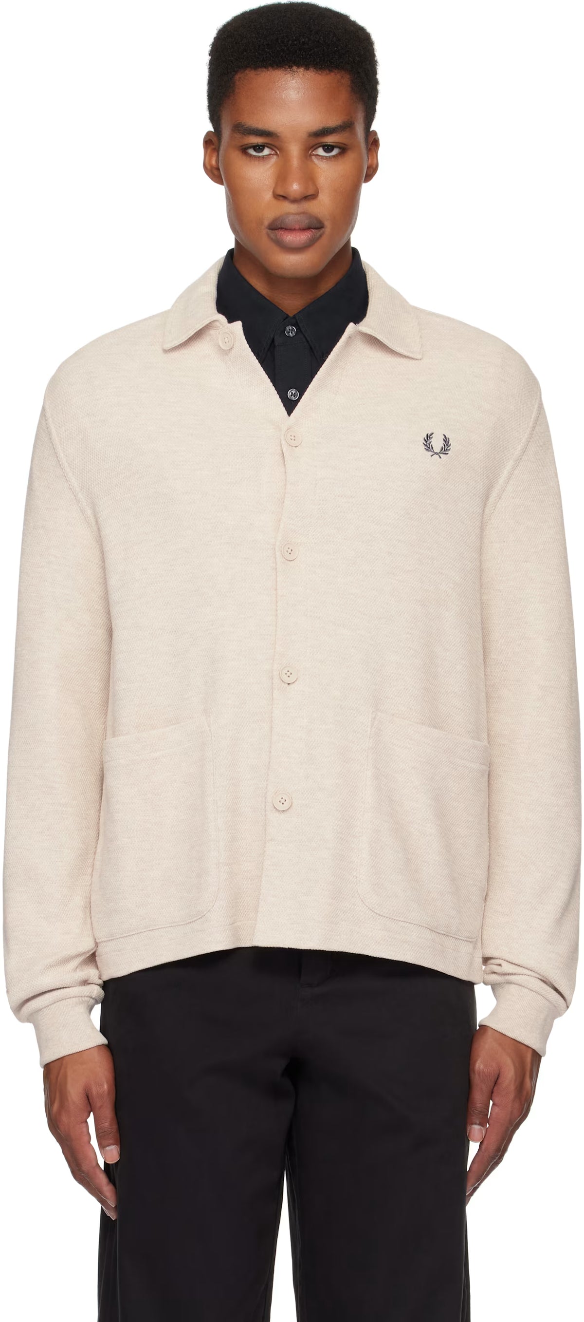 Off-White Button Through Long Sleeve Cardigan