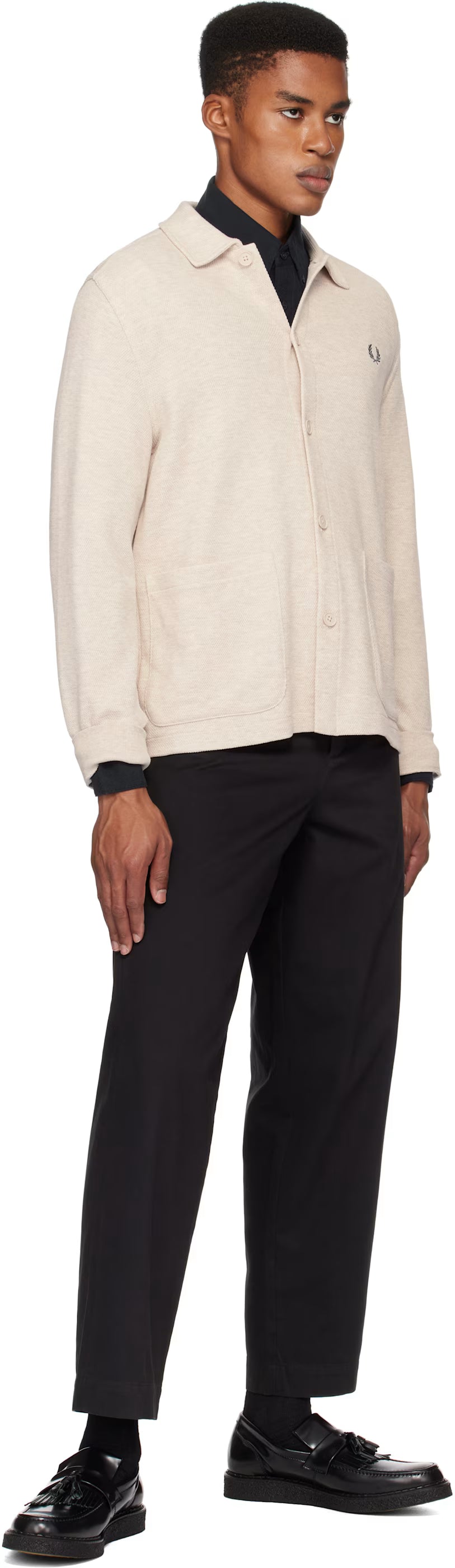 Off-White Button Through Long Sleeve Cardigan