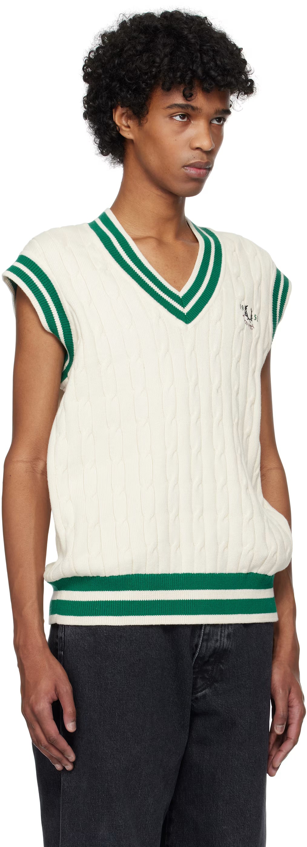 Off-White Cable Knit Tennis Vest