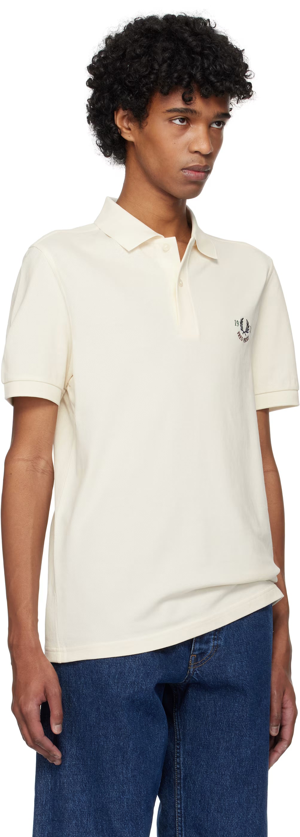 Off-White Embroidered Polo
